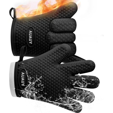 1 Paire Gants de Cuisine en Silicone, Gants de Four Anti Chaleur (1/5)