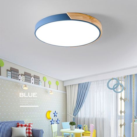 Plafonnier LED 40CM, Plafonnier en métal, Plafonnier Moderne, Lumières Décoratives Bleues, Lumière Blanche 6000K (36W) (1/5)