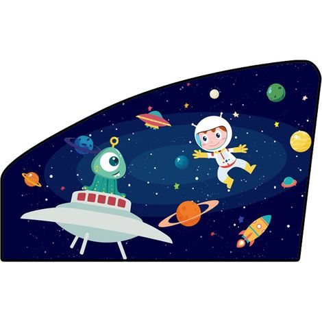Pare-soleil magnétique de voiture avec motif cartoon, protection UV anti-chaleur, écran solaire occultant pour fenêtre latérale, store de voiture réutilisable, couvre-soleil auto. (1/5)