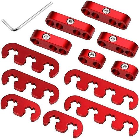 Lot de 12 clips de câble de bougie d'allumage résistants à la chaleur, clips de conduite de carburant pour bobine d'allumage de voiture, camion et moto (1/4)
