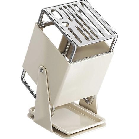Porte-couteaux de cuisine/plan de travail intégré, bloc de rangement amovible avec système d'égouttage, sans installation. (1/5)