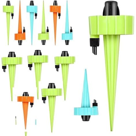 18 Pieces Drip Irrigation Kit, Drip Bottle Kit, Automatic Watering System Adjustable Sprinkler Valves for Potted Plants for Garden, Balcony, Holiday, Flowers, Outdoor