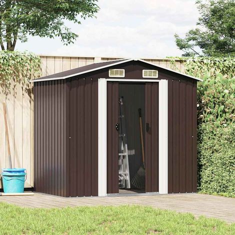Maison Exclusive - Capanno Attrezzi da Giardino Marrone 204x132x186 cm in Acciaio