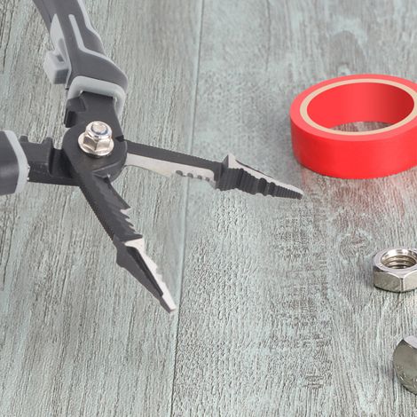 Pince multifonctionnelle d'électricien jaune et noire, pince à bec fin, pince à dénuder universelle, outils d'électricien (1/4)