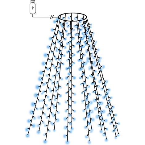 Guirlande lumineuse d'arbre de Noël 150 LED Bleu 150 cm