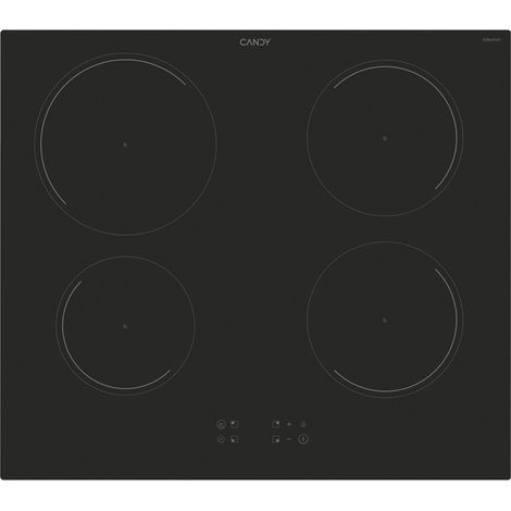 Candy – Plaque induction noire 59 cm 7200 W – 4 foyers – Fonction Booster – Surface vitrocéramique – Contrôle tactile frontal (1/5)