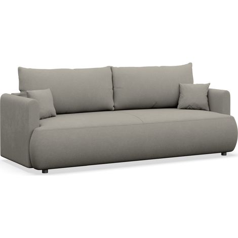 Selsey Ovo Mini – 3-Sitzer Schlafsofa mit Bettkasten, Chenille Easy-Clean, hellgrau (1/5)