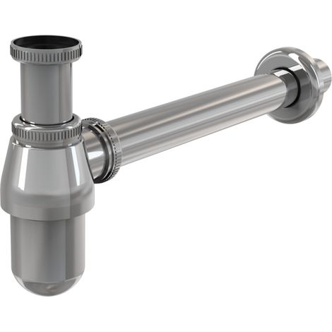 alcadrain Flaschengeruchverschluss für die Waschbecken DN63 mit einer Überwurfmutter 5/4", Metall (1/2)