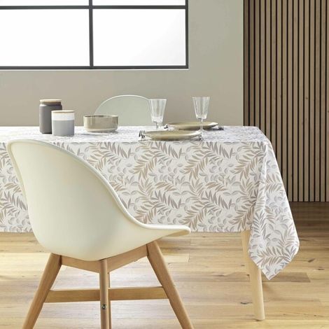 Nappe rectangle 145 x 240 cm polyester imprime nedelia Naturel (1/3)