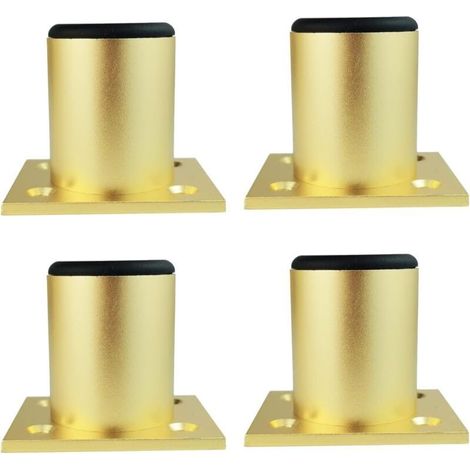4 piezas patas de muebles de aleación de aluminio patas de gabinete cocina sofá mesa altura de Metal 120mm negro (1/4)