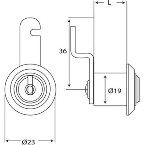 Cilindro Buzón L103/20 47 Curva Inther, INTHER