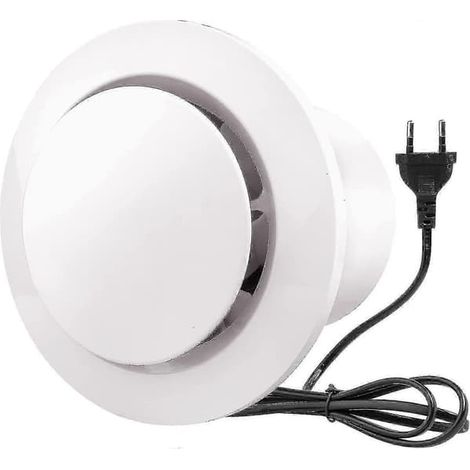 Ecleanfy - Ventilateur à haut débit 100 mm 130 m³/h 20 W avec clapet anti-retour, écoénergétique pour salle de bain, cuisine, serre, tente[JR] (1/3)