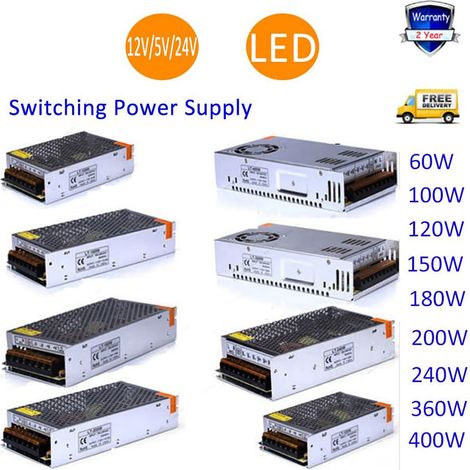 Alimentation à découpage régulée universelle DC12V10A pour ruban LED (1/5)