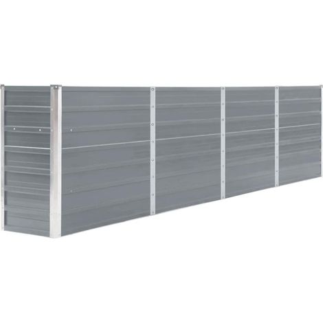 Jardinière Bac A Fleur  320x40x77 cm Acier galvanisé Gris 20446 (1/5)