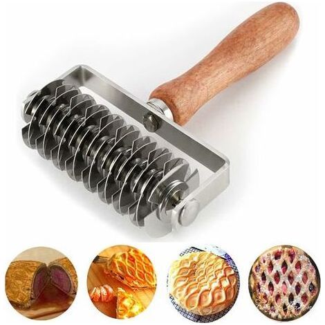 Emporte-pièce à damier Tigrezy – emporte-pièce en acier inoxydable pour gâteaux, pizzas, pains, croûtes de bœuf Wellington (1/5)
