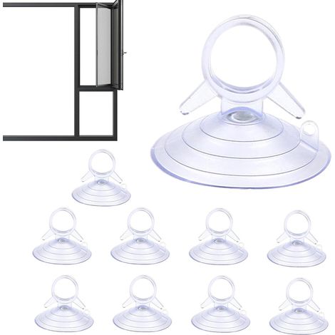 Ventouses En Verre De Voiture, 10 Ventouse Ø 45 Mm Ventouse Vitre, Ventouse Réutilisables Pare-Soleil Pour Voiture, Pour Vitres, Voitures, Et Rideaux Isolants De Camping-Car