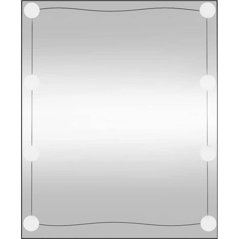 Maison Exclusive - Wandspiegel mit LED-Leuchten 50x60 cm Glas Rec