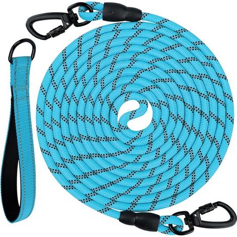 Guinzagli da addestramento per cani Sander Shop, guinzaglio lungo imbottito per cani, 5 m, 10 m, 15 m, 20 m, per addestramento, gioco, campeggio, legatura in giardino, O (1/5)