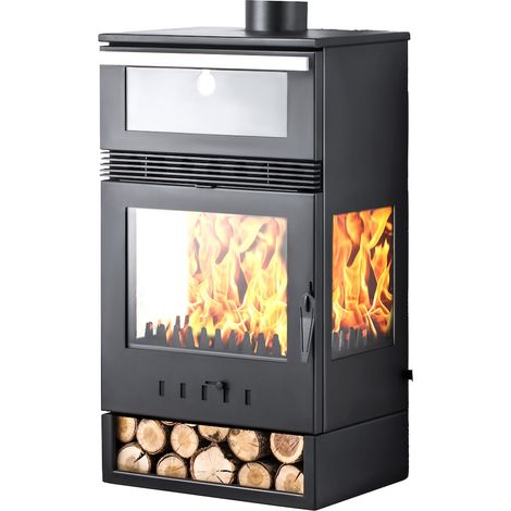 EIDER BIOMASA Poêle à bois avec four - TAKASHI ventilé 3 vitres - sortie Ø150 mm - 15 kW - 290 m³ - rendement 85,6 % (1/3)
