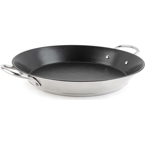 Jata HPAE2132 - Paellera de inducción de acero inoxidable, apta para todo tipo de cocinas, incluida la inducción, y apta para el (1/5)