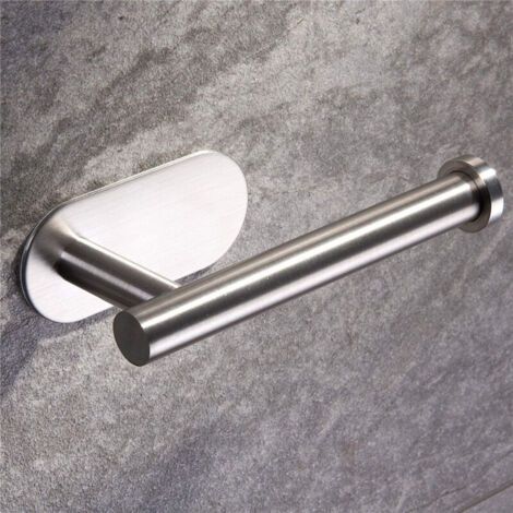 Silberner Toilettenpapierhalter, Premium-Halter ohne Bohren, Wandmontierter Toilettenpapierhalter aus Edelstahl für Küche und Bad