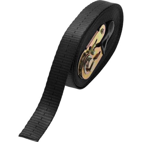 Sangle à cliquet 6m Noir pour remorque moto, camion, chargement