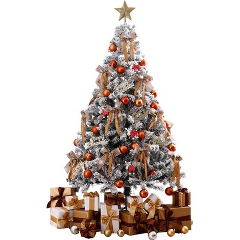 Arbre De Noël Artificiel - Avec Lumières Led - Flocage Neige - 45 Cm - Pour Intérieur (1/5)