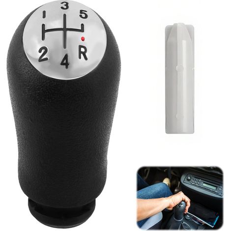 [NUNCA USADO] Tirador de palanca de cambios de 5 velocidades para Clio III, Megane 2, Laguna 2, Clio 4, Mk2, Scenic Mk2, pomo de cambio manual de 5 velocidades con adaptador (1/5)