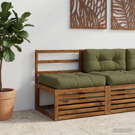 vidaXL Coussin de siège 1 pièce VIANEN 100 % polyester Vert olive (1/4)