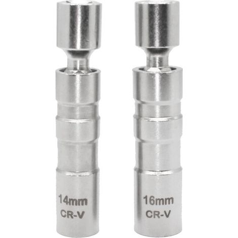Douille de bougie pour Nissan BMW Volkswagen Benz, tige courte 14mm，16mm (1/4)