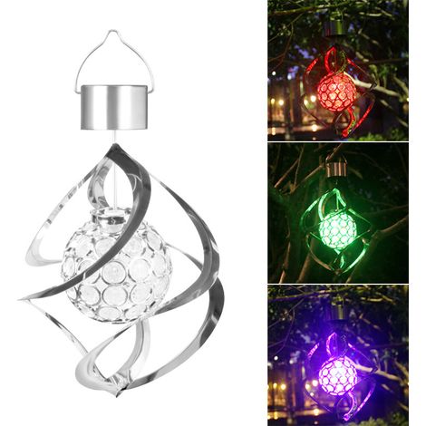 Carillon éolien solaire LED d'extérieur avec lustre à couleurs dégradées, décoration extérieure, carillon éolien solaire suspendu. (1/5)