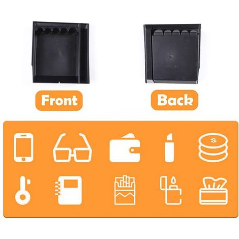 1 color: Black Material: ABS OC14486 Center console storage compartment partition, automotive interior accessory. (1/5)