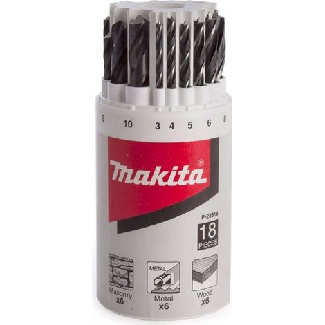 Makita Zubehör - Bohrer-Set, 18-teilig P-23818