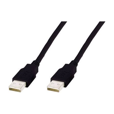 Cable USB 2.0 USB A prise des deux cotes 3m noir (1/2)