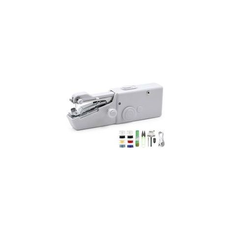 Anlising Machine à Coudre Manuelle, Machine à Coudre Portable, Mini Machine a Coudre, Machine a Coudre a Main, Débutant Mini Machine a Coudre Portable, pour Vêtements, Coupe, DIY (Blanc)