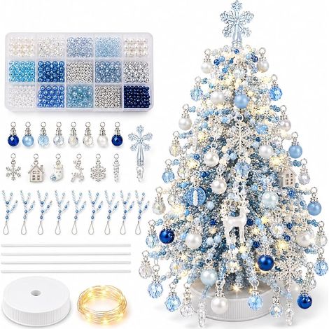 DIY-Weihnachtsbaum-Set mit Perlen, Tischweihnachtsbaum, C (1/5)