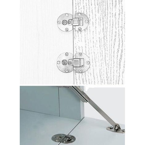 1 bisagra plegable de 90 grados con bisagra oculta，ajustable y oculta，bisagra para puertas de armarios，bisagra para mesas，6,543,5 cm (1/4)