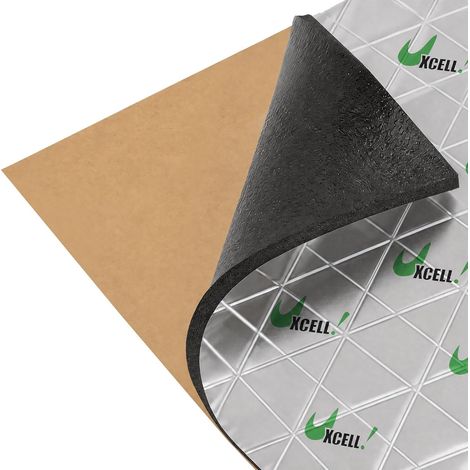 394 Mil 10 Mm 10,76 Pieds Carrés Matelas Autoadhésif Anti-Bruit En Mousse Avec Feuille D'Aluminium Pour Aile De Voiture Isolation Thermique Et Acoustique Moteur 80" X 20" (1/5)