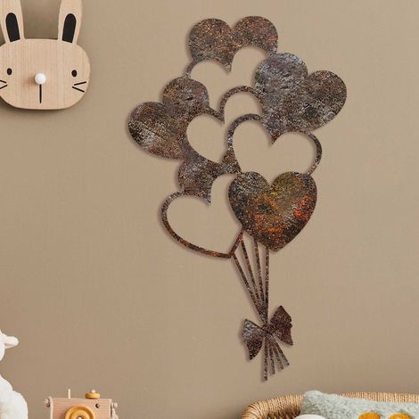Accessoire mural deco en metal coeur rouille 1 88651254 88651254 88651254 88651254 (1/5)