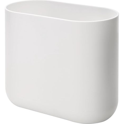 Semplice cestino in plastica per bagno o cucina - Bianco - Design moderno (1/4)