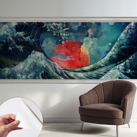 Selbstklebend Tapete - abwaschbar - Raumgestaltung Schlafzimmer Wohnzimmer Tapete Ozeanischer Sonnenaufgang 250x104 cm (1/5)