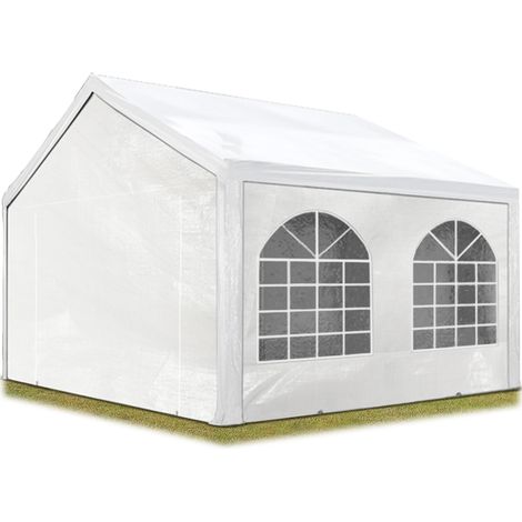 Excellent Marquee 3x3 m with strong PE 450 N tarpaulin Party Tent with fully galvanised & bolted steelframe white (1/5)