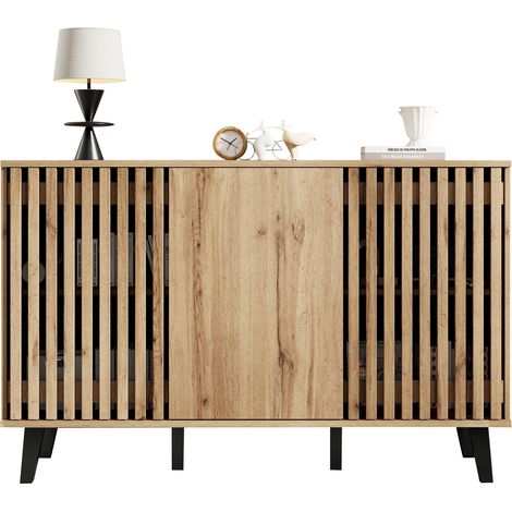 Meuble latéral 150 x 40 x 95 cm – Buffet de salon à 3 portes avec 6 compartiments de rangement, adapté pour salon, chambre, bureau et entrée (1/5)