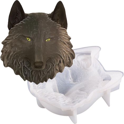 Wolfskopf Silikonform für Epoxidharz Gießen, DIY Deko Formen