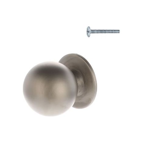 Pomo de mueble redondo cromo mate Riex XK13 (1/5)
