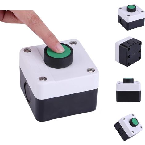 Interrupteur à bouton-poussoir résistant aux intempéries Verte Déverrouillage de Port Simple Bouton pour Ouvre-Portail Intérieur et Extérieur (1/5)