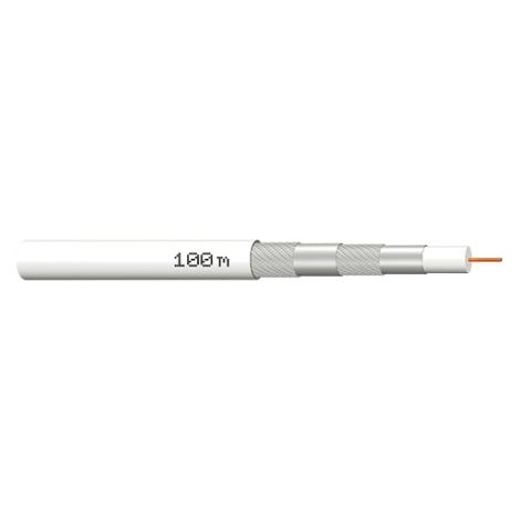 MegaSat 100066 Koaxialkabel Außen-Durchmesser: 7.2 mm Weiß 100 m