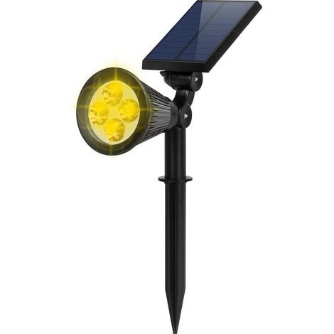 Projecteur solaire extérieur 2 en 1, éclairage mural/au sol, drapeau solaire Po-AquaForge (1/5)