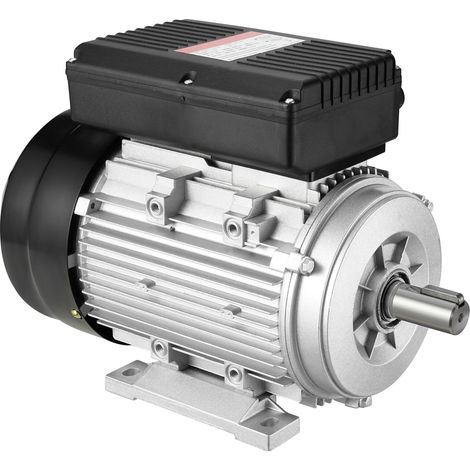 Moteur électrique 2,2 kW, 2800 tr/min, 220-240 V, 13,8 A, 90L, B3, monophasé, arbre 24 mm claveté, sens CW/CCW, pour compresseur et machines agricoles. (1/5)