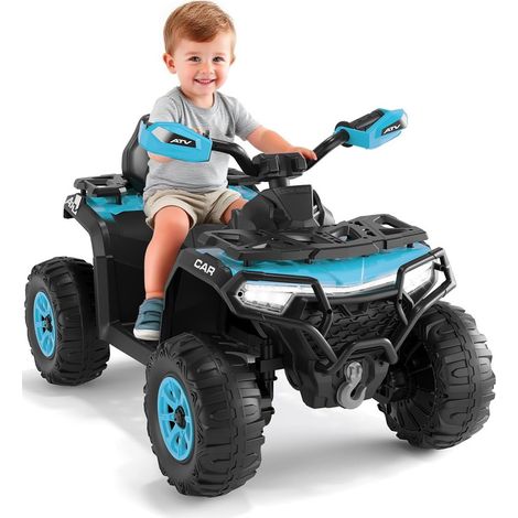 Quad Électrique 12V pour Enfants Tout-Terrain avec Télécommande, Bluetooth, LED, Suspensions, 3-8 Ans (1/5)